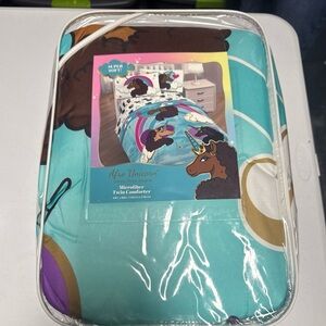 Afro Unicorn, Micro Fiber Twin Comforter, New in Package